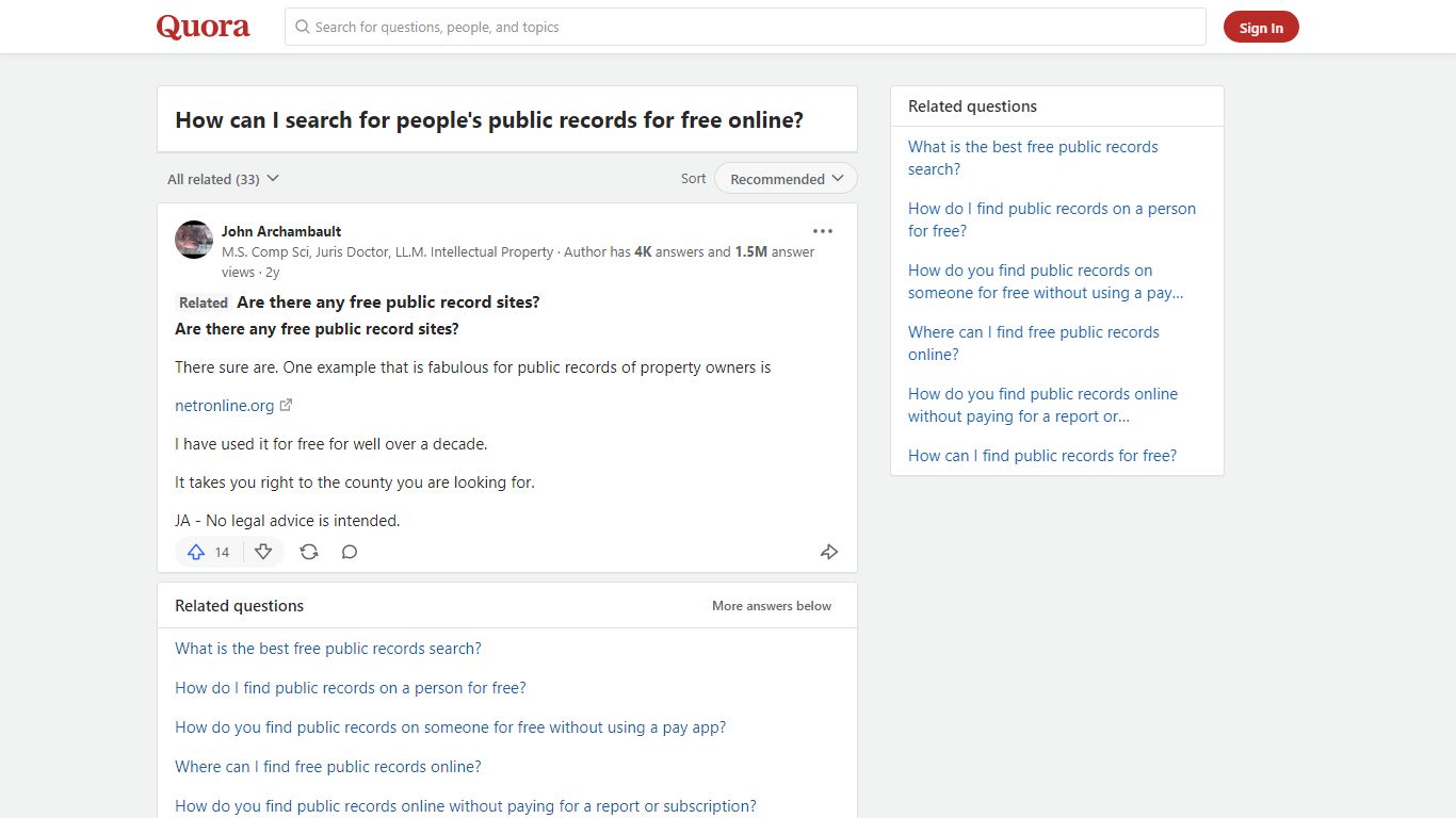 How to search for people's public records for free online - Quora